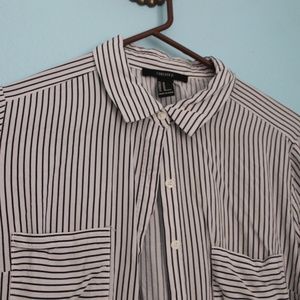 Striped Button Blouse